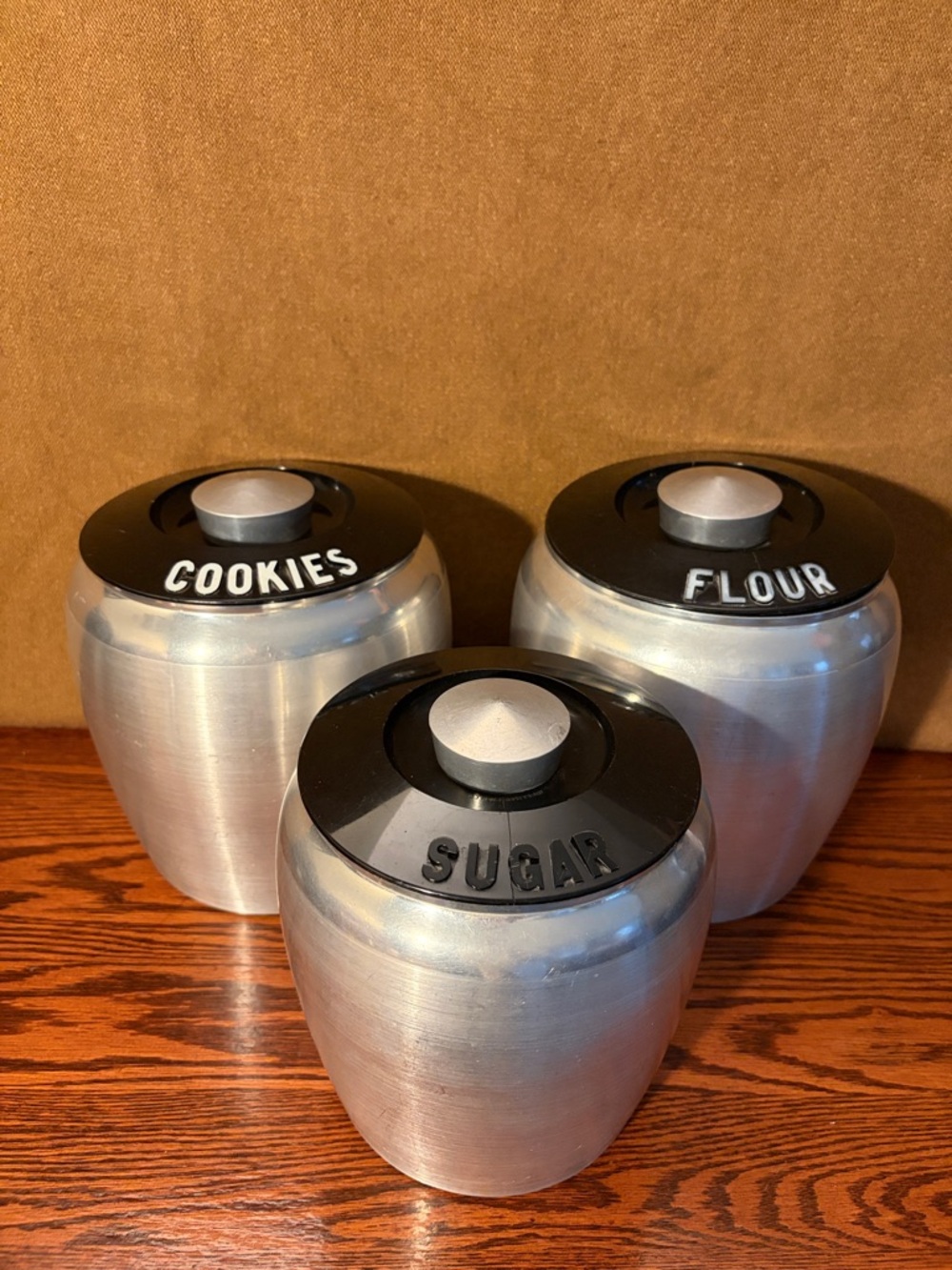 6 piece Kromex spun aluminum beehive canisters - Picture 2 of 7